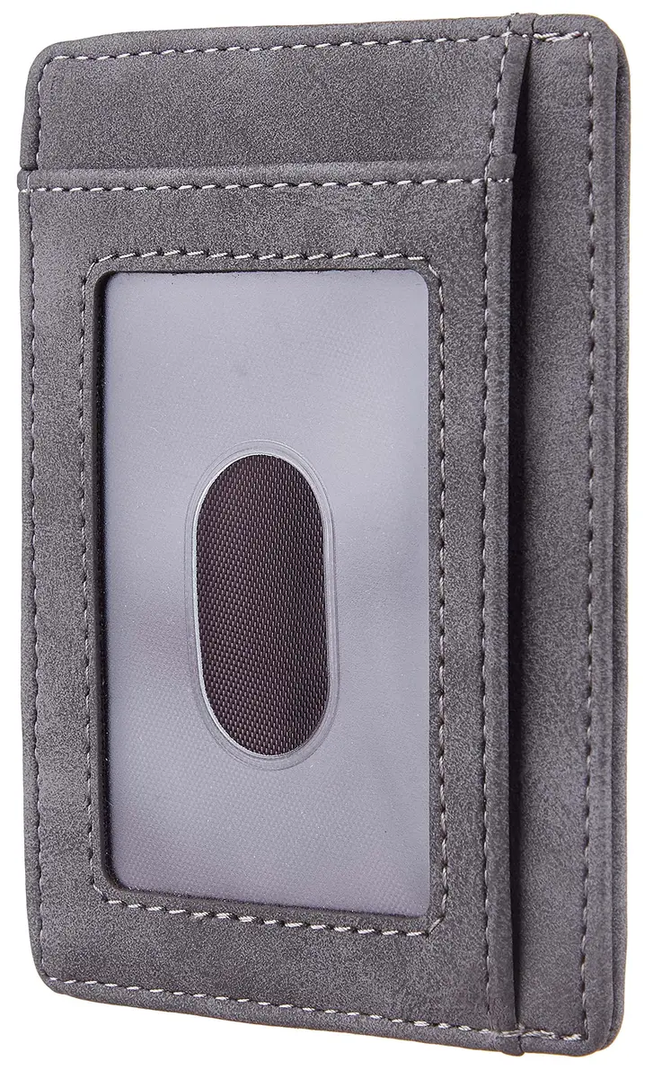 Travelambo Slim Wallet Front Pocket Minimalist Leather RFID Blocking Medium Size | Compact & Secure - view 3