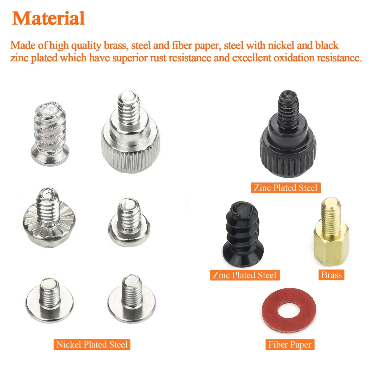 HELIFOUNER 360 Pieces Computer Screw Assortment Kit for Hard Drive, Motherboard, Fan, Power, Graphics | High-Quality Brass & Steel - view 3