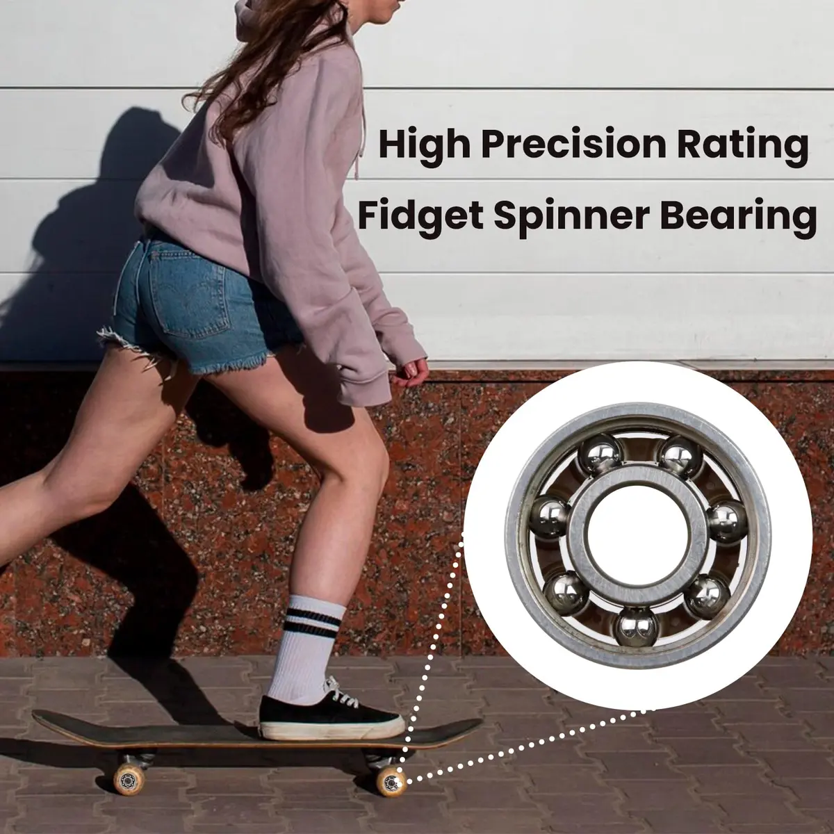 Antrader Steel Ball Bearings 8x22x7mm | Durable Chrome Steel Fidget Spinner Bearings - view 2