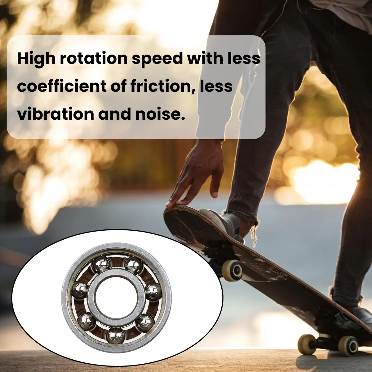 Antrader Steel Ball Bearings 8x22x7mm | Durable Chrome Steel Fidget Spinner Bearings - view 4