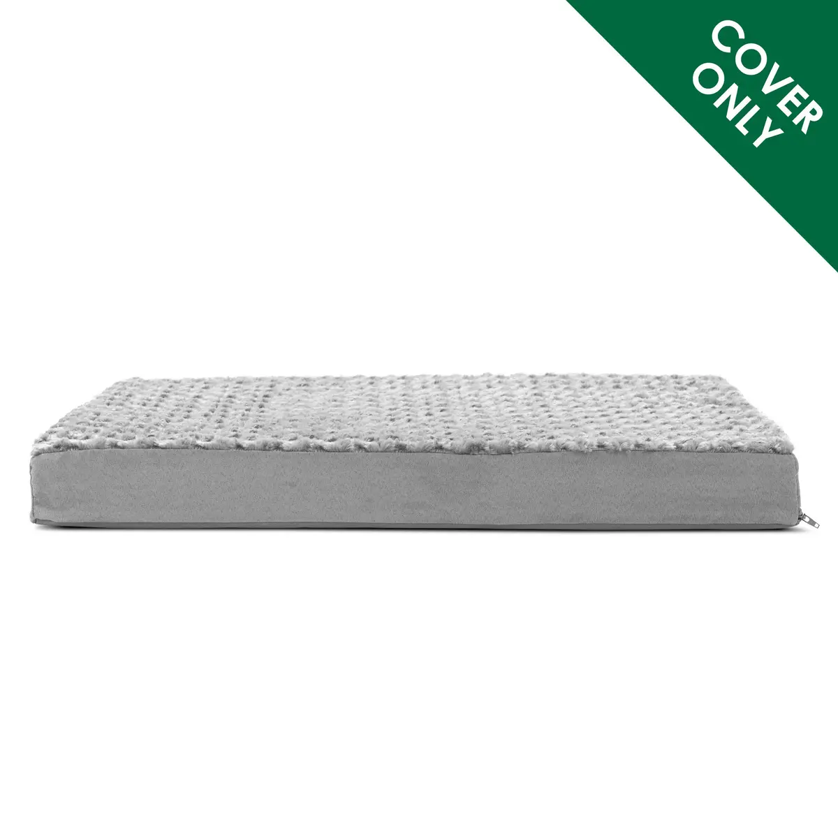 Furhaven Replacement Dog Bed Cover Ultra Plush Faux Fur & Suede Mattress, Machine Washable - Gray, Jumbo (X-Large) | Fits 40" x 32" foam mattress - view 2