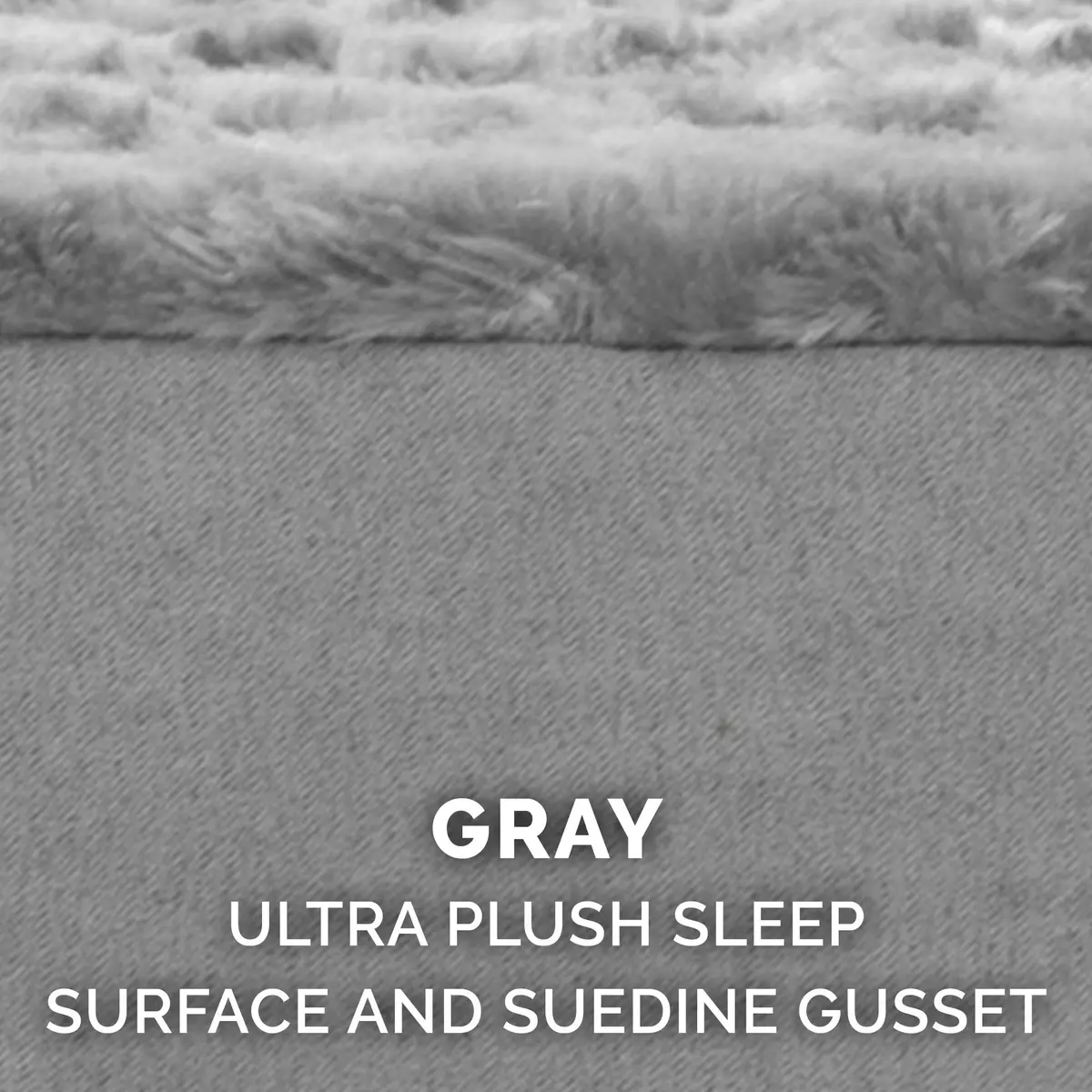 Furhaven Replacement Dog Bed Cover Ultra Plush Faux Fur & Suede Mattress, Machine Washable - Gray, Jumbo (X-Large) | Fits 40" x 32" foam mattress - view 4
