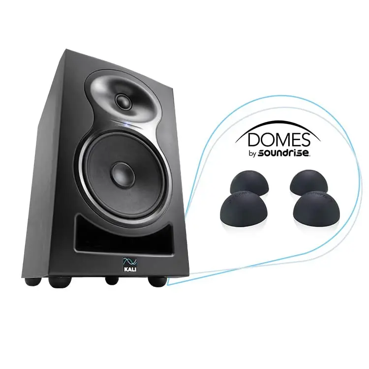 Soundrise Domes Isolation Pads - Black Silicone Anti-Vibration Feet for Speakers & Turntables, 1.27 cm (0.5 inch) Thick | 55 lb Load Capacity - view 2