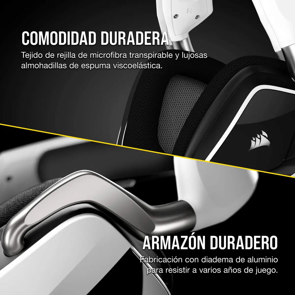 Corsair Void RGB Elite Wireless Gaming Headset – 7.1 Surround Sound – 16-Hour Battery – PC, Mac, PS5, PS4 – White - view 4