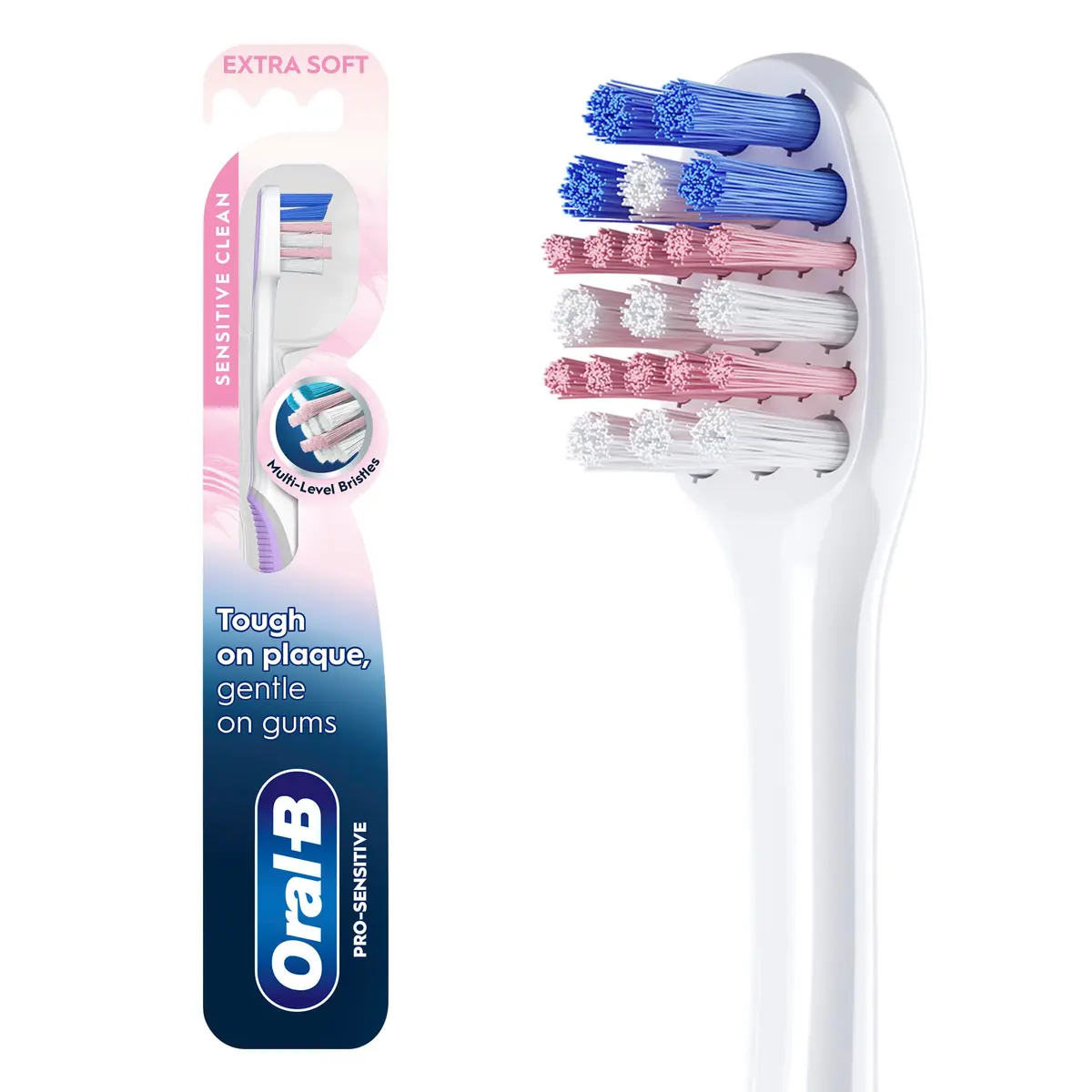 Oral-B Gum Care Sensitive Toothbrush Extra Soft Compact | Gentle on Gums & Deep Clean - main product image