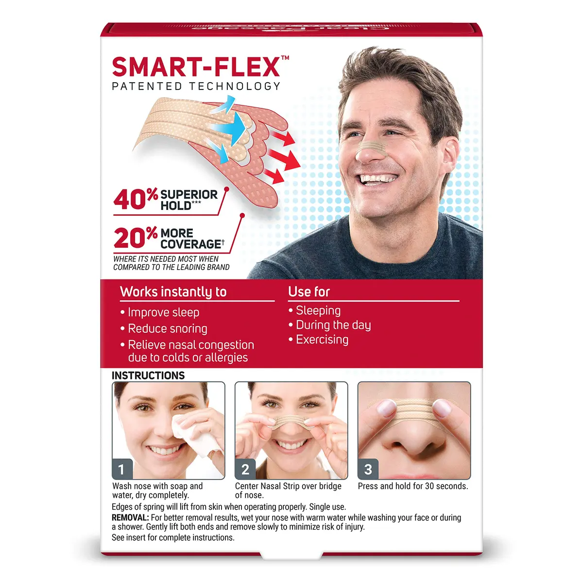 Clear Passage Extra Strength Nasal Strips, Tan 100 Count | Opens Nasal Passages for Improved Sleep & Snoring Relief - view 9