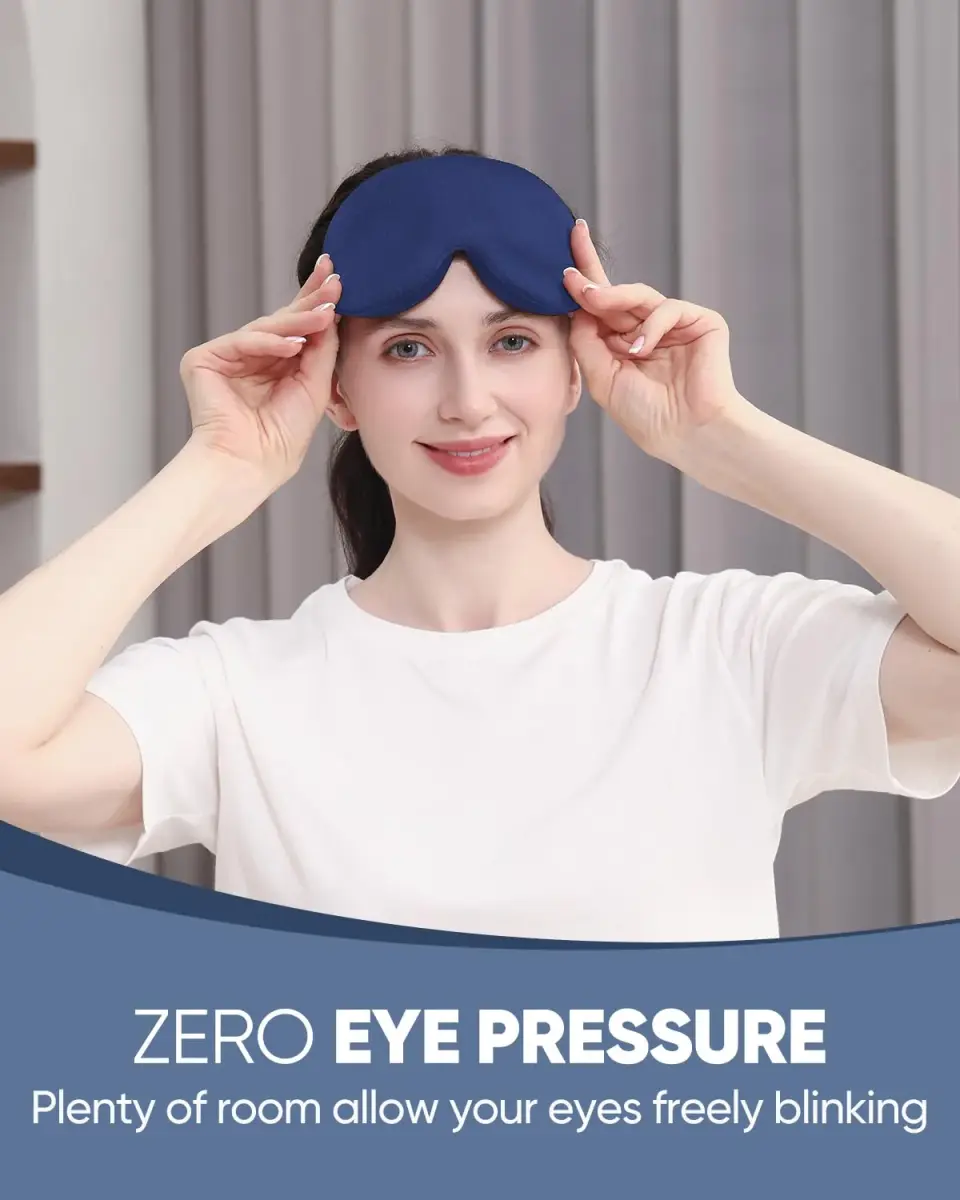 MZOO Luxury 3D Contoured Sleep Mask 10cm (3.9in) | Patented Light Blocking for Deep Sleep - view 2