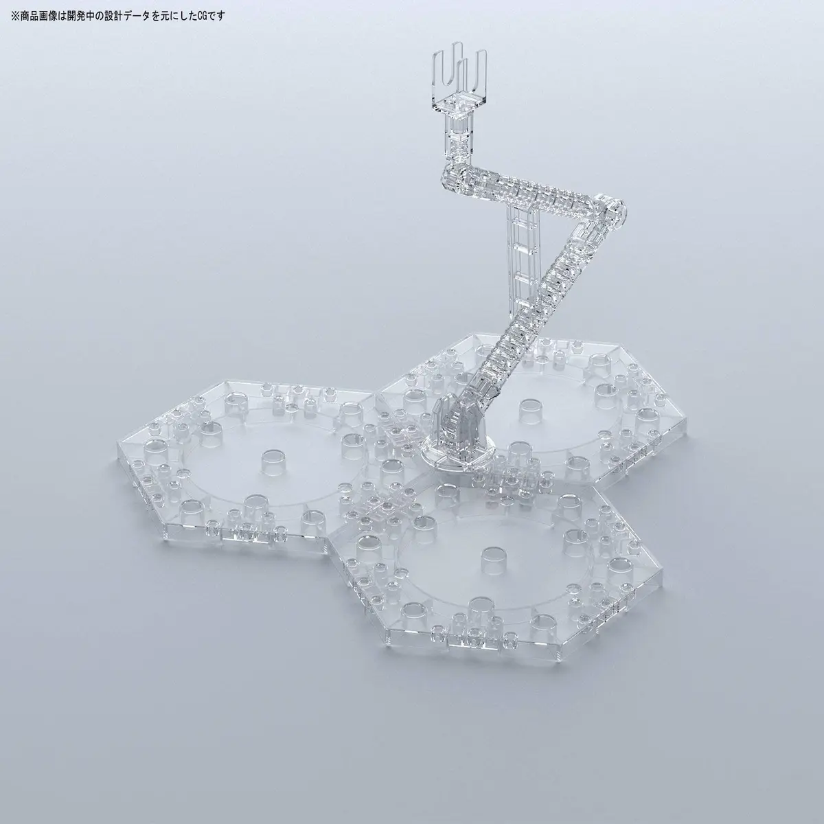 Bandai Action Base 4 Clear Model Kit Stand | Supports 1/100 Scale Figures & Poses - view 3