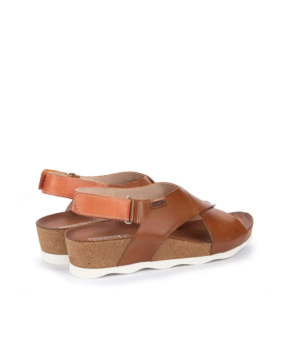 PIKOLINOS Mahon Wedge Sandals Women | Leather | Extra-Light | Light Brown - view 3