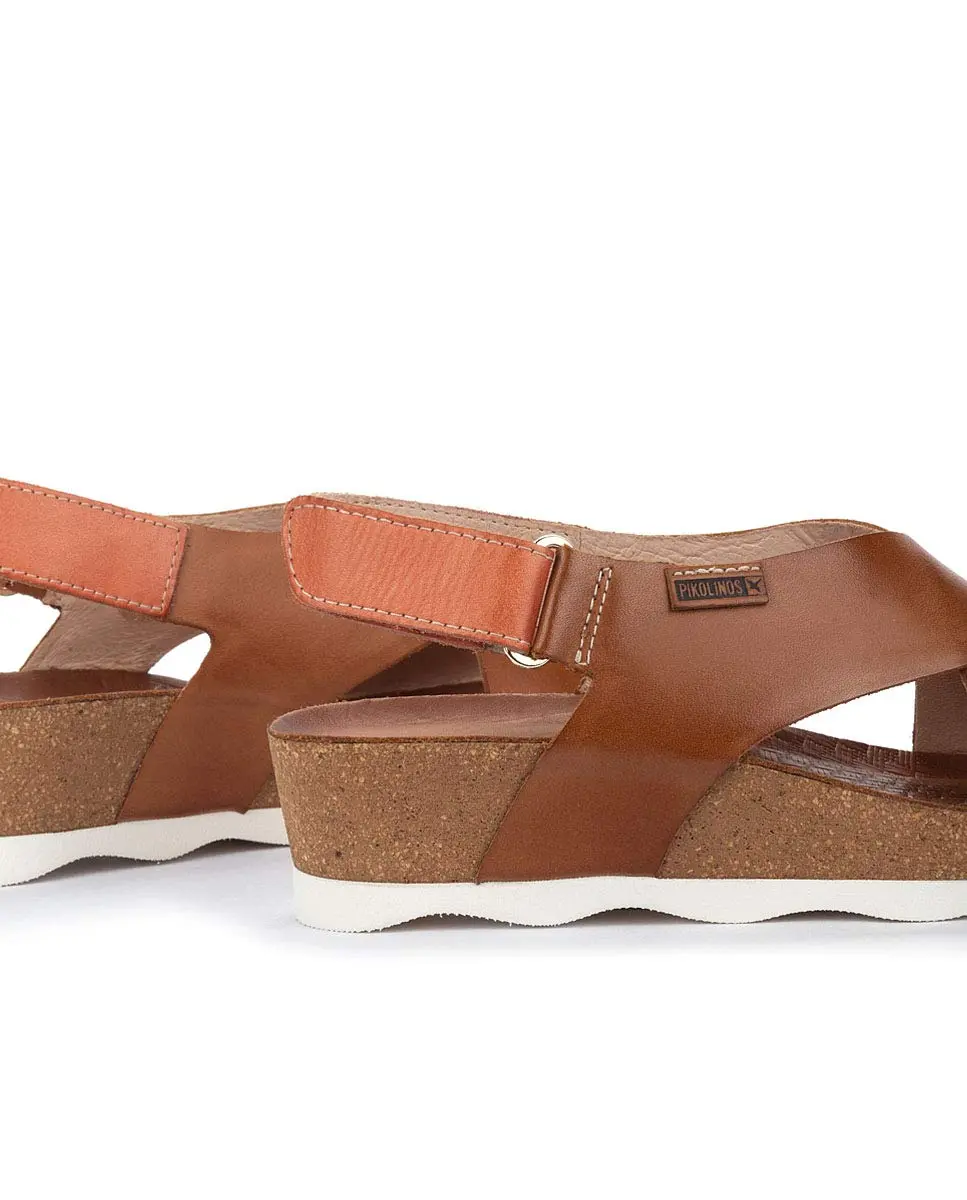 PIKOLINOS Mahon Wedge Sandals Women | Leather | Extra-Light | Light Brown - view 5