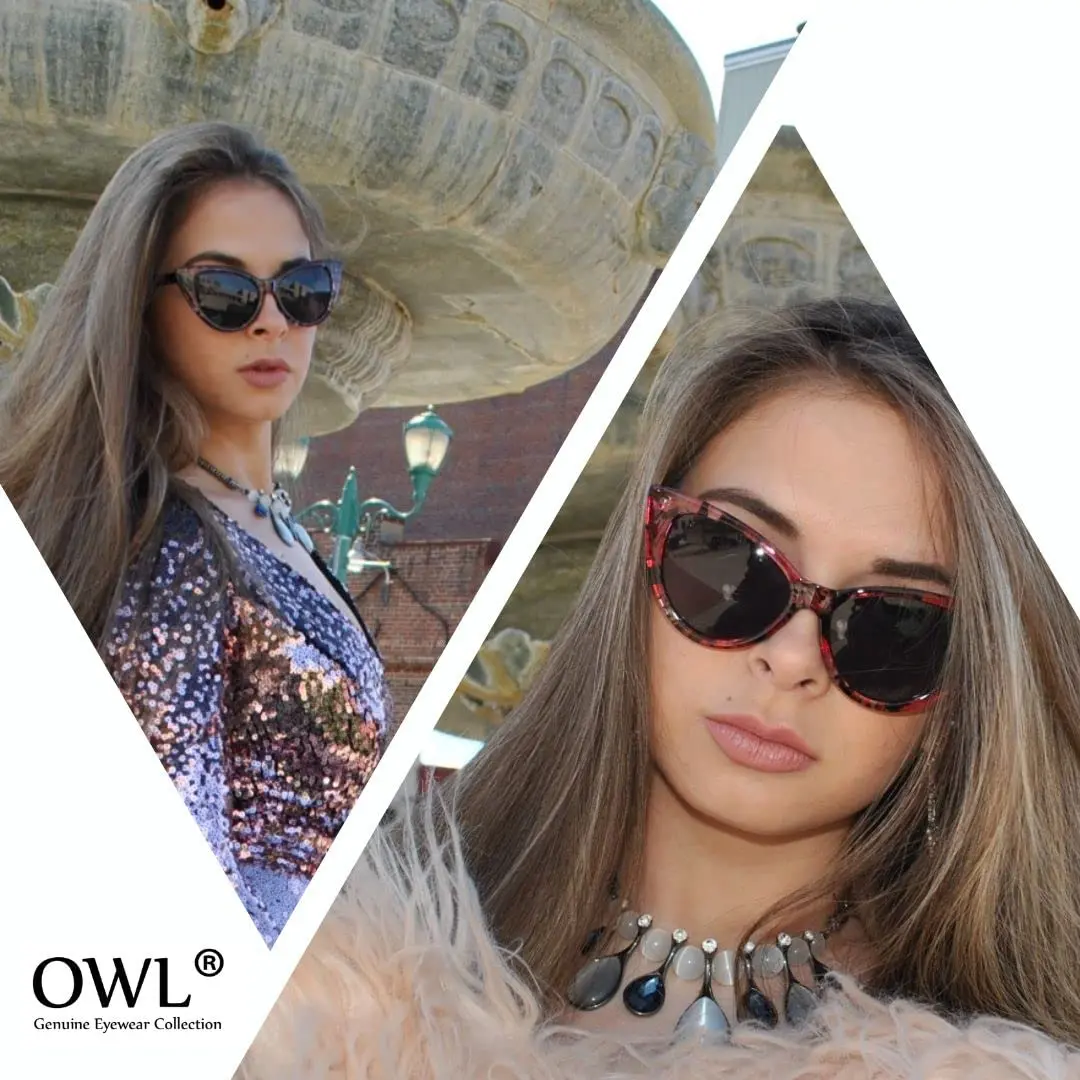 OWL Cat Eye Glasses for Women Vintage - Black White Polka Dots Frame Clear Lens | Small Fit Retro Style - view 7
