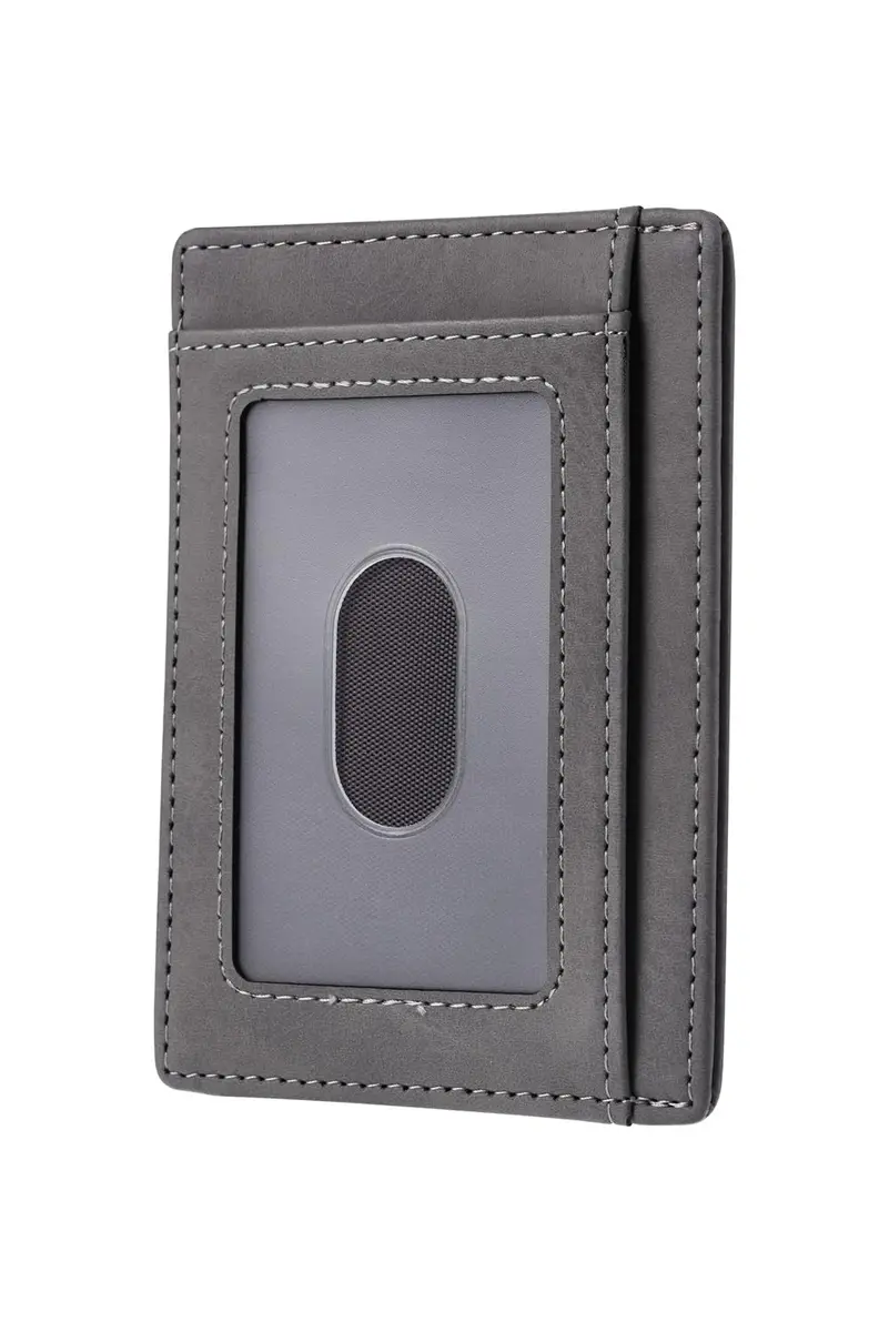 Travelambo Slim Wallet Front Pocket Minimalist Leather RFID Blocking Medium Size - view 3