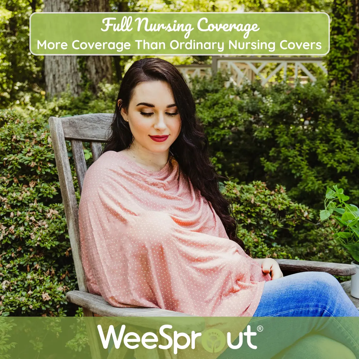 WeeSprout Nursing Cover for Breastfeeding, Dotted Rose Nursing Poncho with Neck Insert, 156 cm (54x27 Inch) | Soft & Breathable Lenzing Modal - view 2
