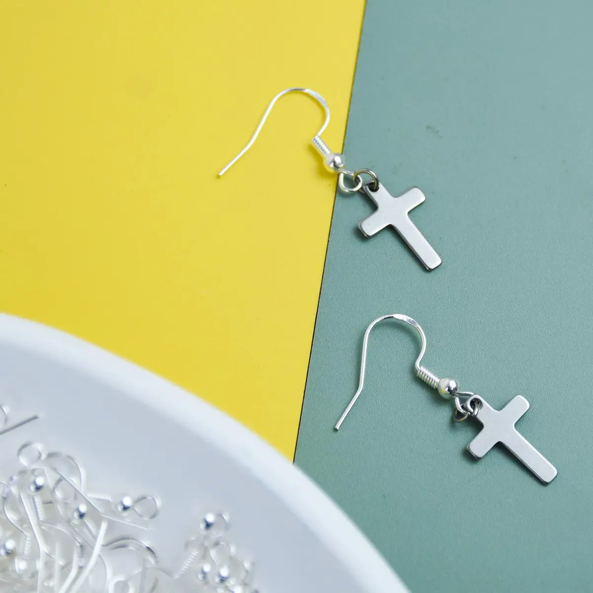 GooDay 925 Sterling Silver Earring Hooks 20mm (0.78 inch) | 100 Pcs Fish Hook Ear Wires with 100 Pcs Rubber Backs - view 7