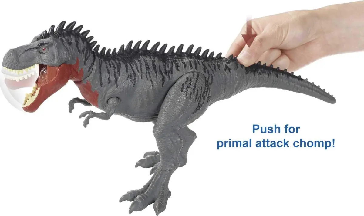 Mattel Jurassic World Massive Biters Tarbosaurus Dinosaur Action Figure | Realistic Animated Movement - view 3