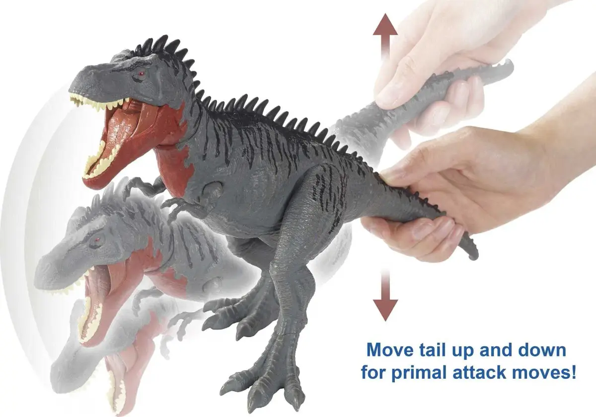Mattel Jurassic World Massive Biters Tarbosaurus Dinosaur Action Figure | Realistic Animated Movement - view 4
