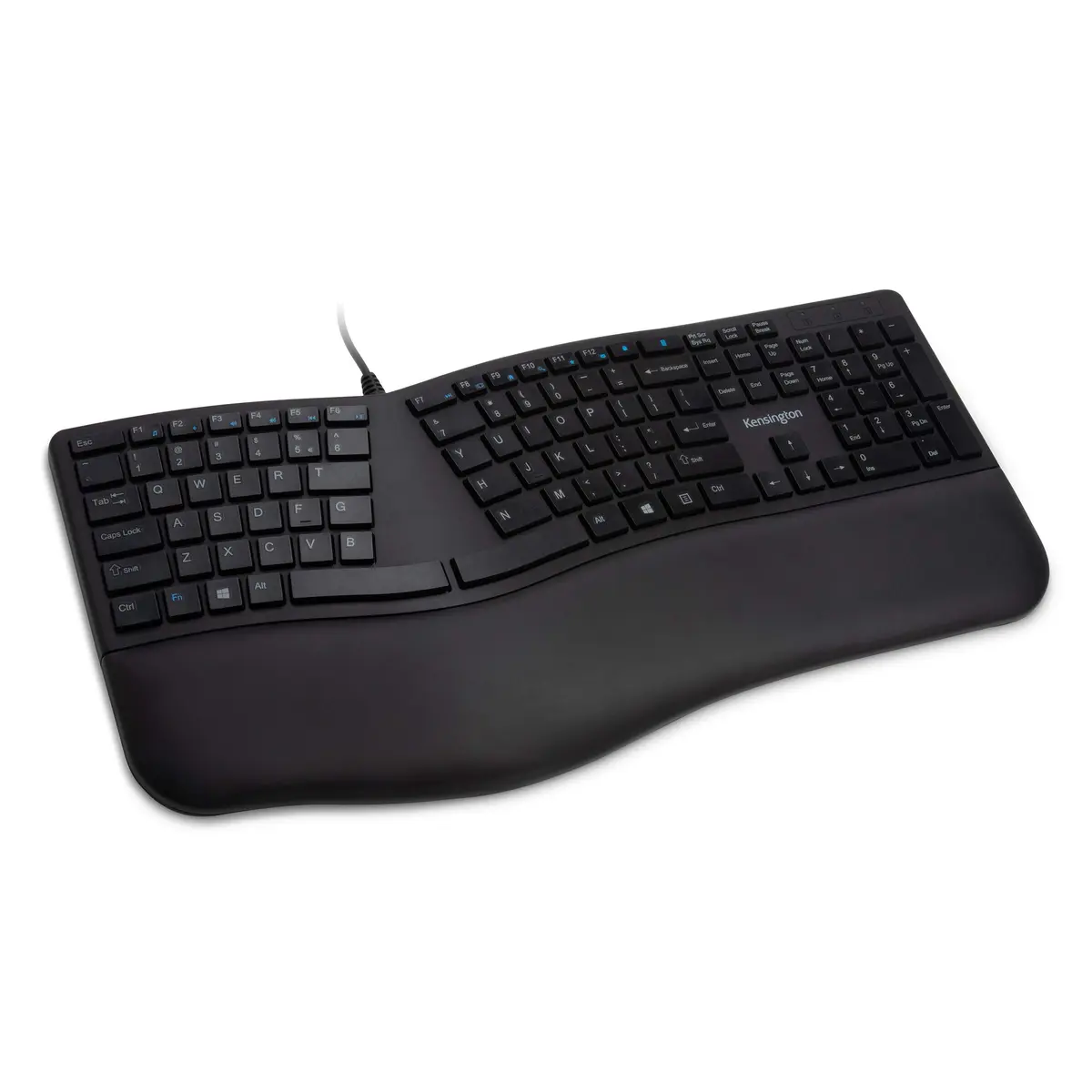 Kensington Pro Fit Ergonomic Wired Keyboard- Black (K75400US) | Adjustable split & sloped design for comfort - main product image