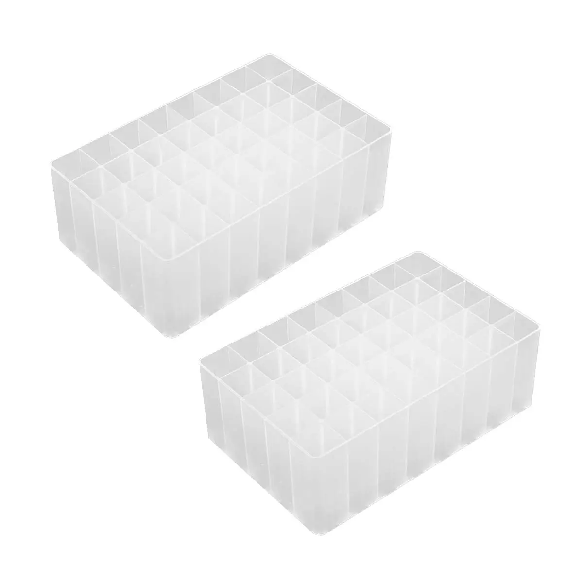 Chris.W 2 Pack 40-Slot Art Markers Pen Holder Desk Stand Organizer Storage Tray Marker Empty Storage Pack (Clear) | Keep Your Art Supplies Neat - main product image