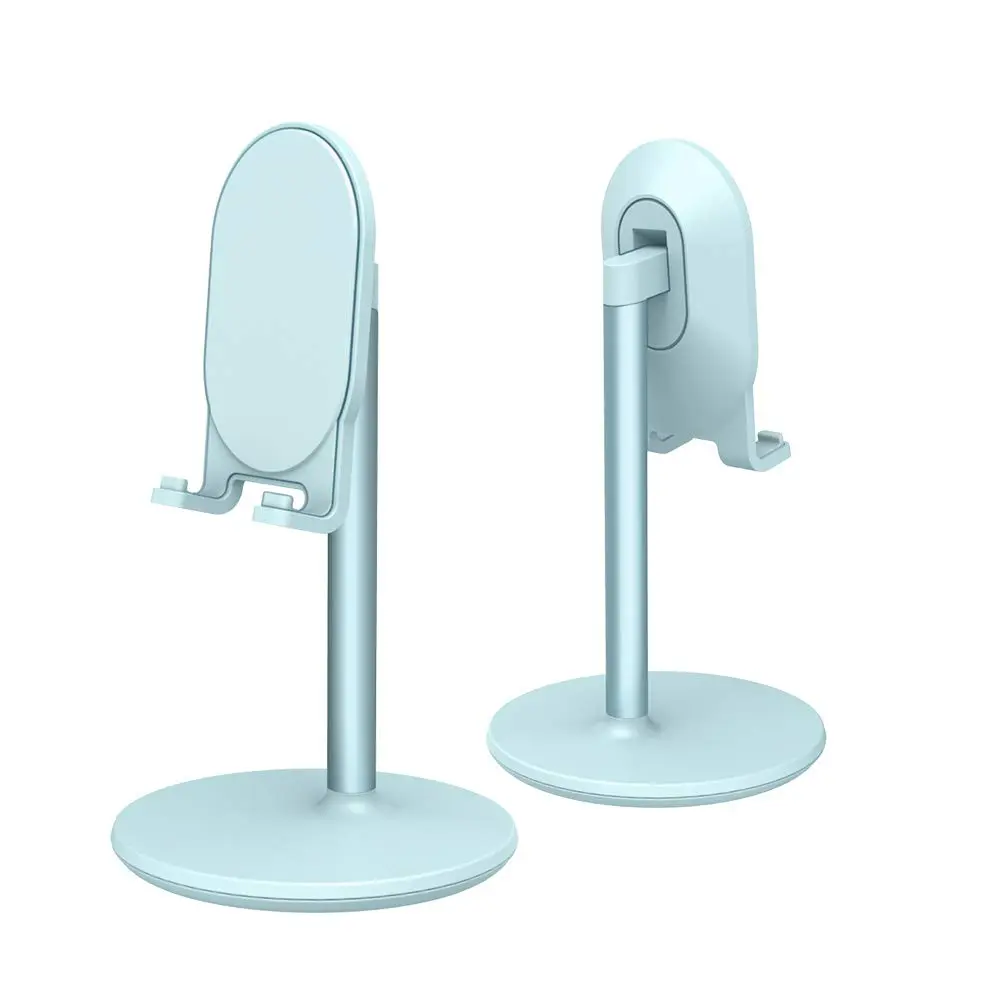 Bright Stone Adjustable Phone Stand for Desk, Compatible with 4"-12.9" Phones/Tablets/iPhone/iPad/Switch (Blue) | Stable Aluminum Alloy Bracket - main product image
