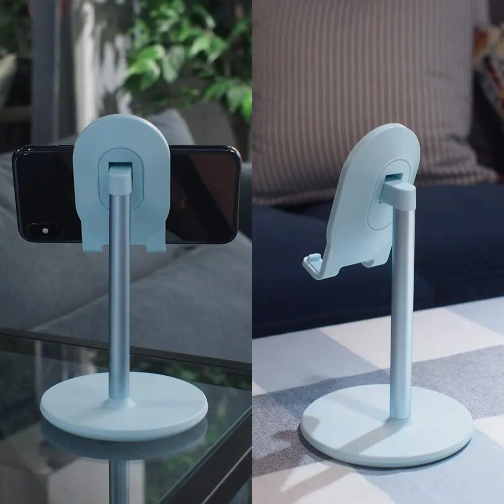 Bright Stone Adjustable Phone Stand for Desk, Compatible with 4"-12.9" Phones/Tablets/iPhone/iPad/Switch (Blue) | Stable Aluminum Alloy Bracket - view 2