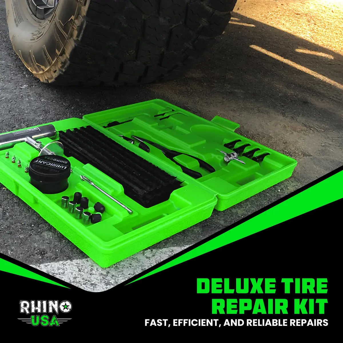 Rhino USA 86-Piece Tire Repair Kit | Heavy Duty Tubeless Tire Plug Kit with Metal Tools & 60 Plugs - view 7