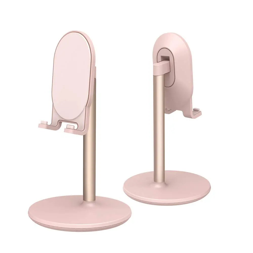 Bright Stone Pink Adjustable Phone Stand for Desk | Compatible with 4"-12.9" Phones/Tablets/iPhone/iPad/Switch - main product image