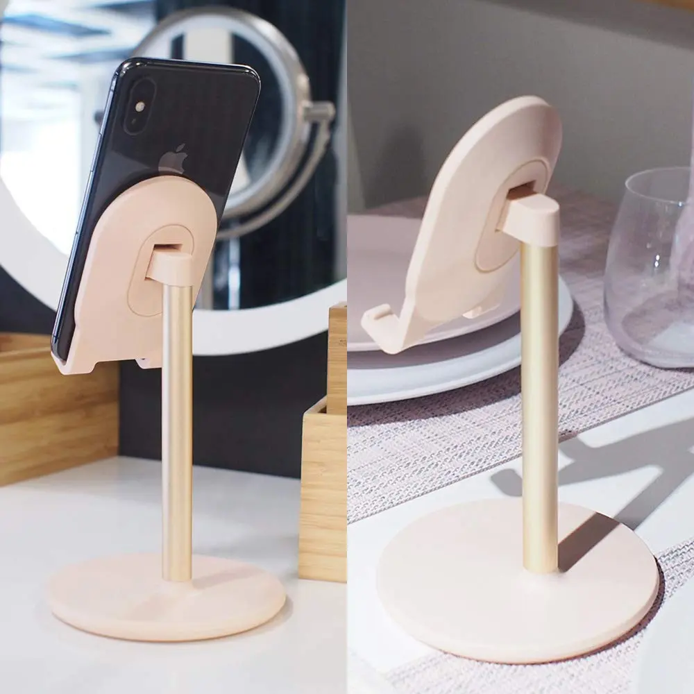 Bright Stone Pink Adjustable Phone Stand for Desk | Compatible with 4"-12.9" Phones/Tablets/iPhone/iPad/Switch - view 2