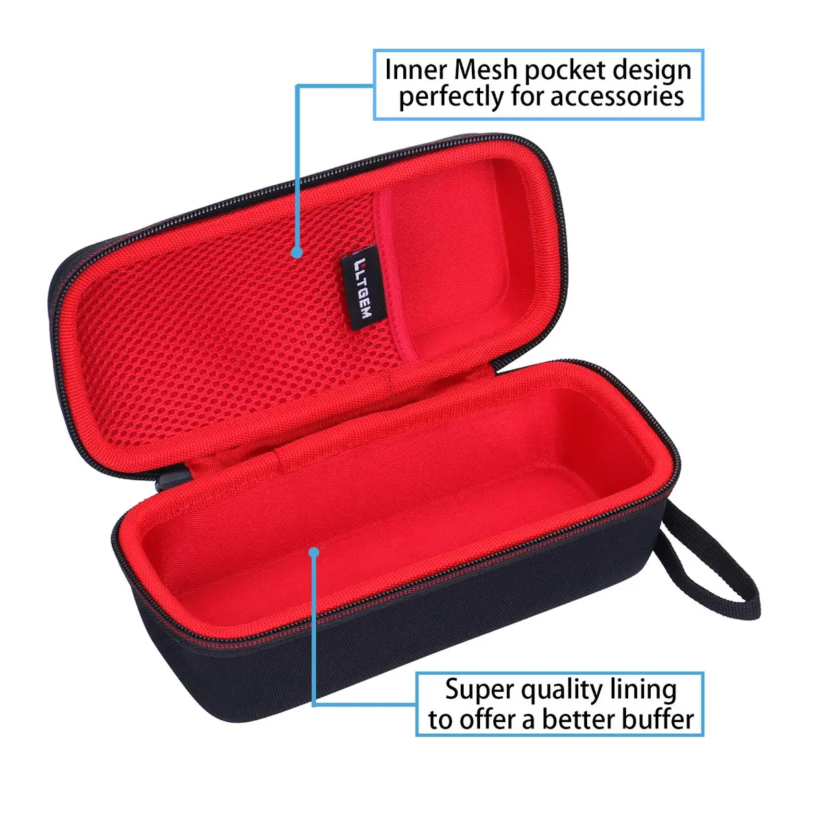 LTGEM Case for JBL Flip 7/6/5/Grip | Waterproof Hard Shell, Shock-Resistant, Portable Travel Bag (8.2"L–3.9"W–3.6"H) - view 7
