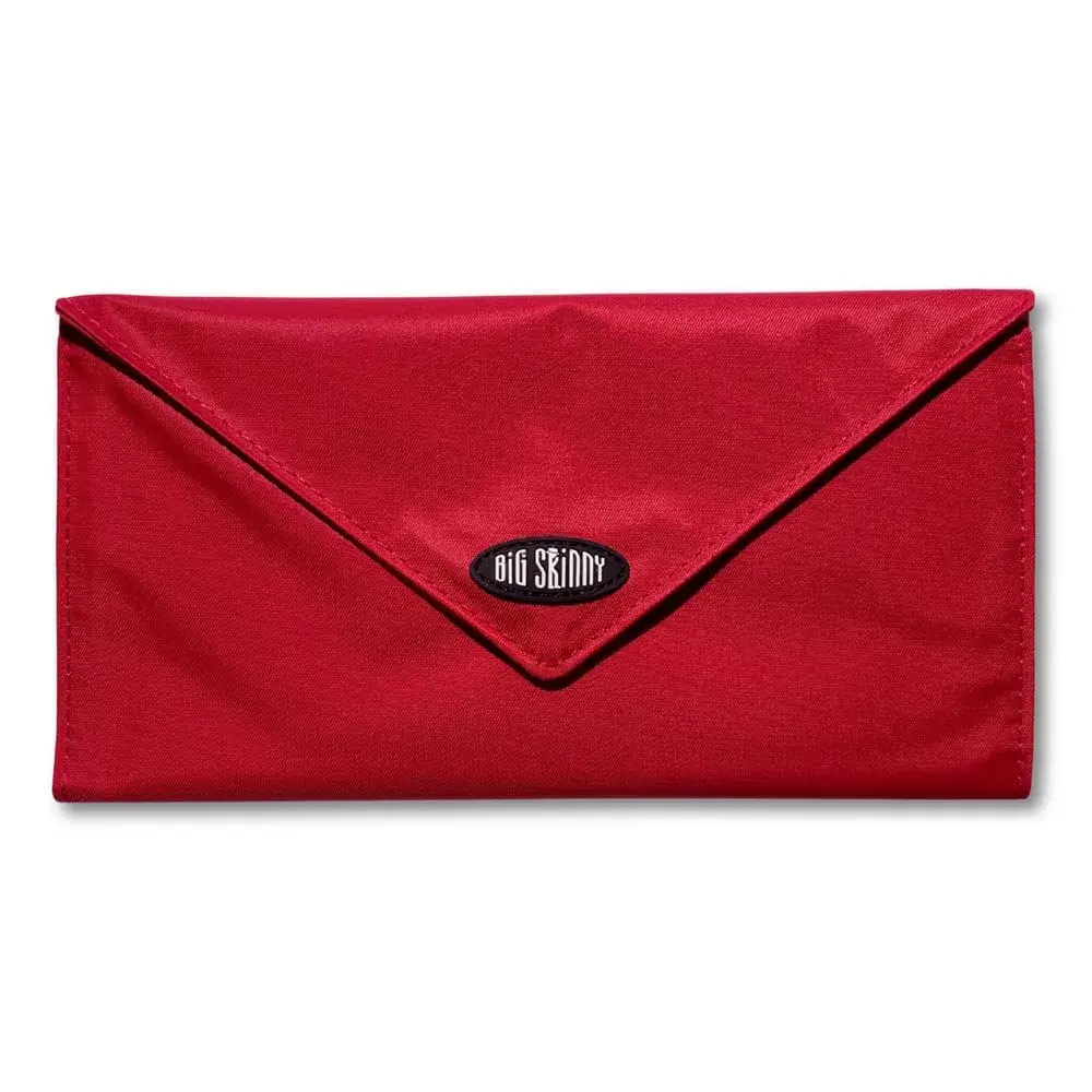 Big Skinny Slimvelope TriFold Clutch Wallet Lipstick Red | Holds 40 Cards, Machine Washable - main product image