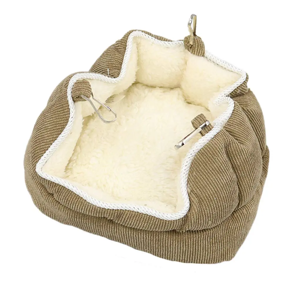 QBLEEV Bird Nest House Winter Warm Bird Bed for Cage Hanging Bird Hammock Soft Plush Snuggle Hut Tent, Large - view 3