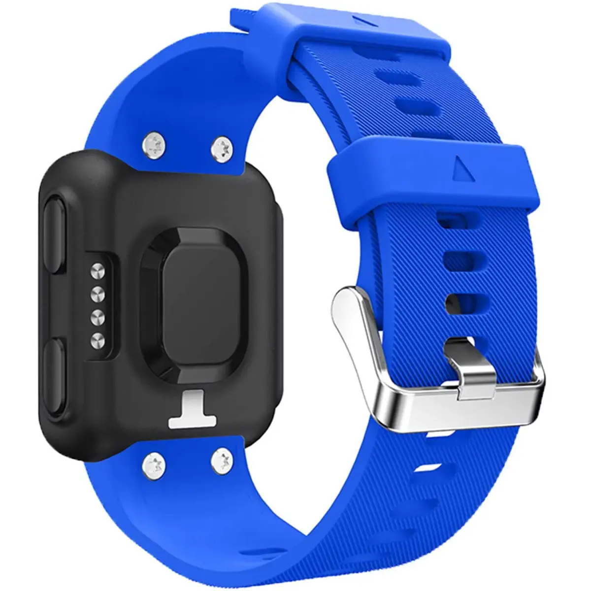 TopPerfekt Silicone Watch Band for Garmin Forerunner 35 | 24mm (0.94 Inch) Blue | Adjustable Sport Strap - view 2