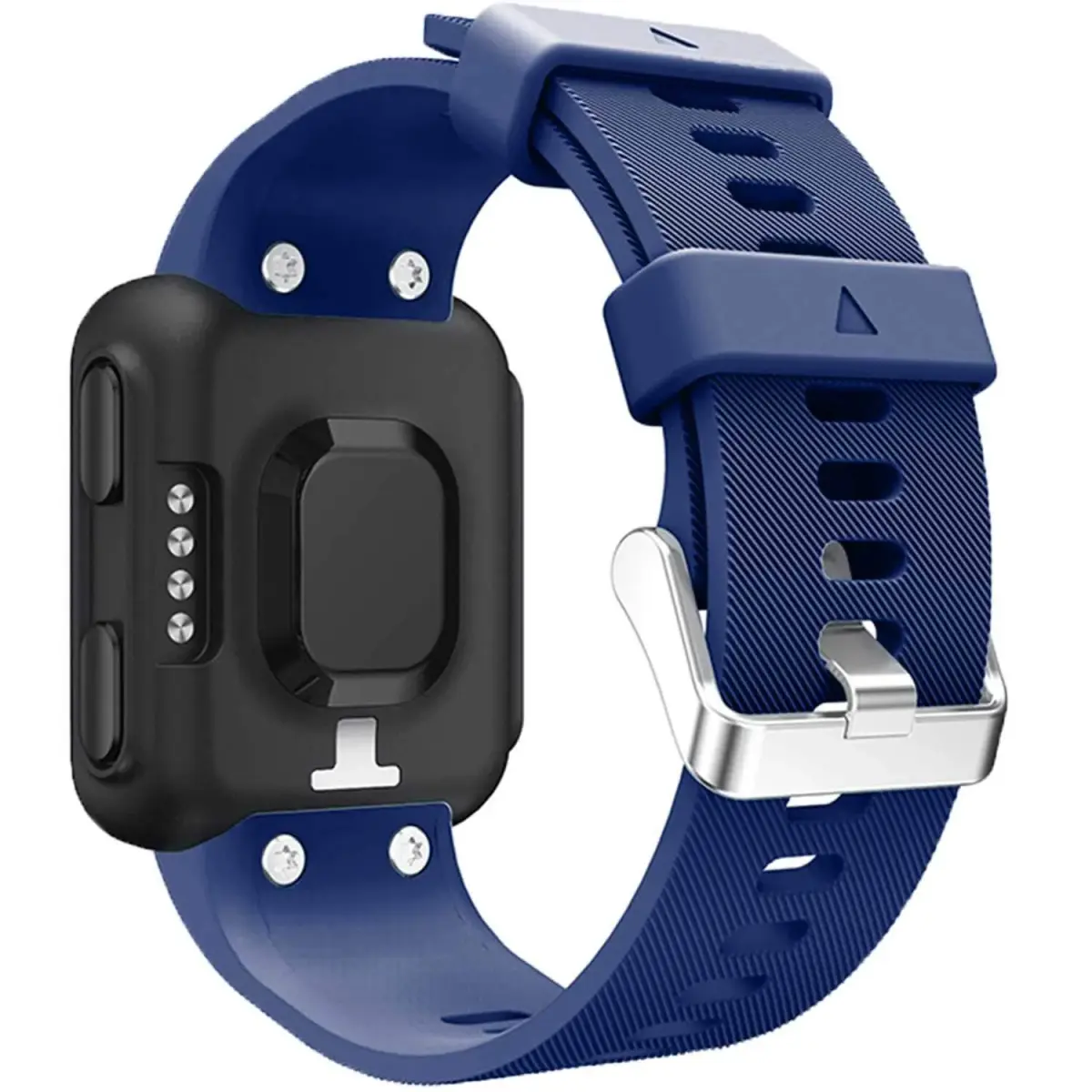 TopPerfekt Silicone Watch Band for Garmin Forerunner 35 | 24mm Navy, Fits 130-230mm Wrist - view 2