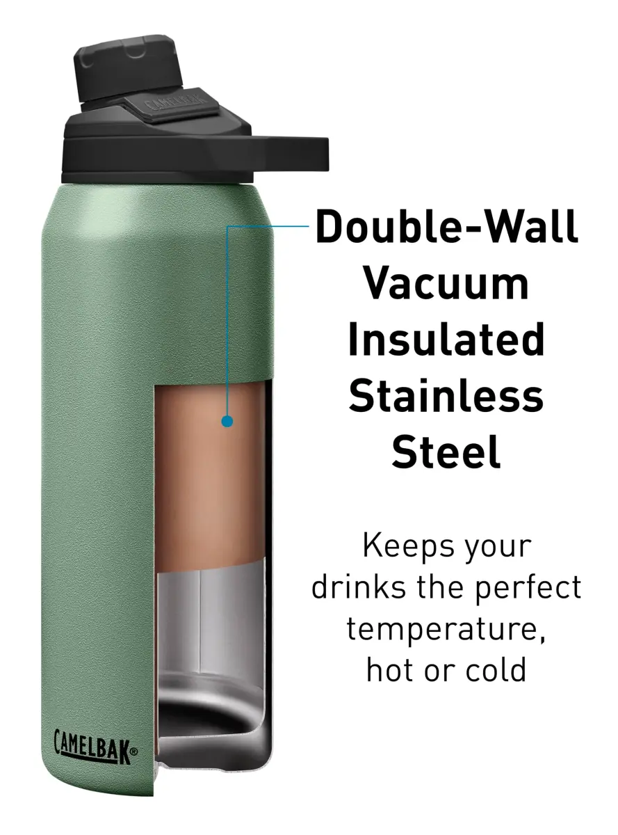 CamelBak Chute Mag 32oz (950ml) Vacuum Insulated Stainless Steel Water Bottle Moss | Magnetic Cap, Keeps Cold Hours - view 3