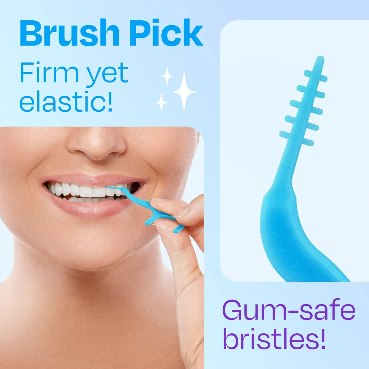Trueocity Mint Dental Floss Picks 200 Count | Sensitive Gums Glide & Clean - view 4