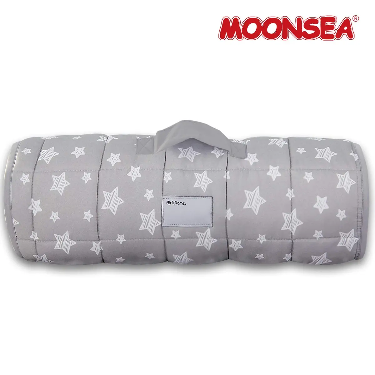 Moonsea Toddler Nap Mat with Pillow and Fleece Minky Blanket Grey | Soft, Portable & Machine Washable - view 5