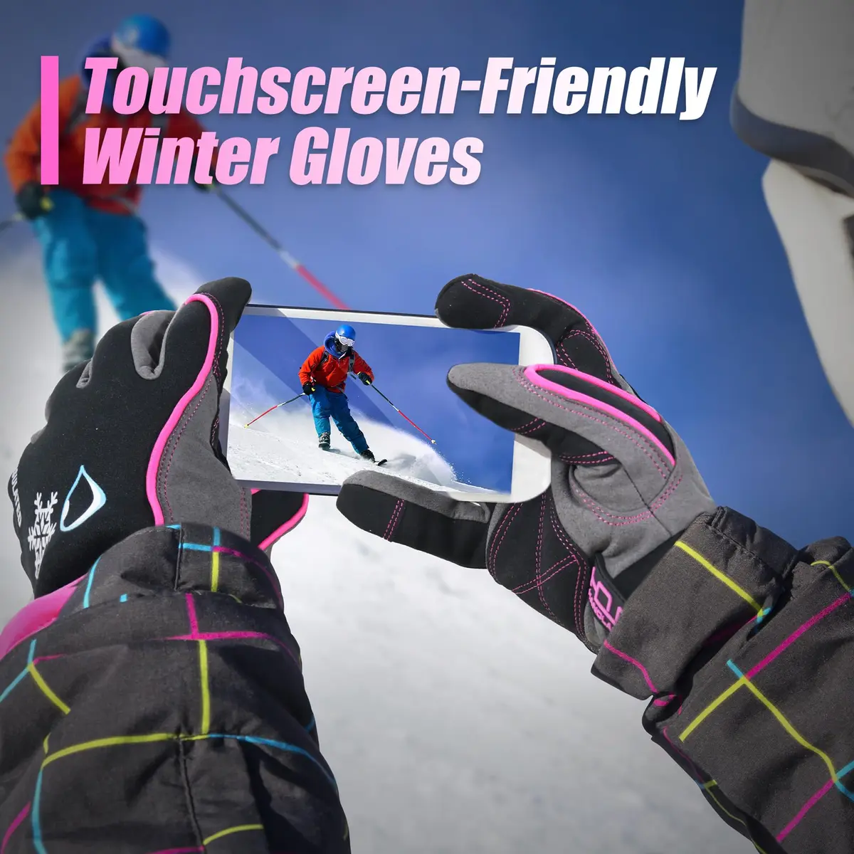 HANDLANDY Winter Work Gloves 3M Thinsulate Waterproof Insulated Gloves | Snow & Cold Weather Protection - view 5