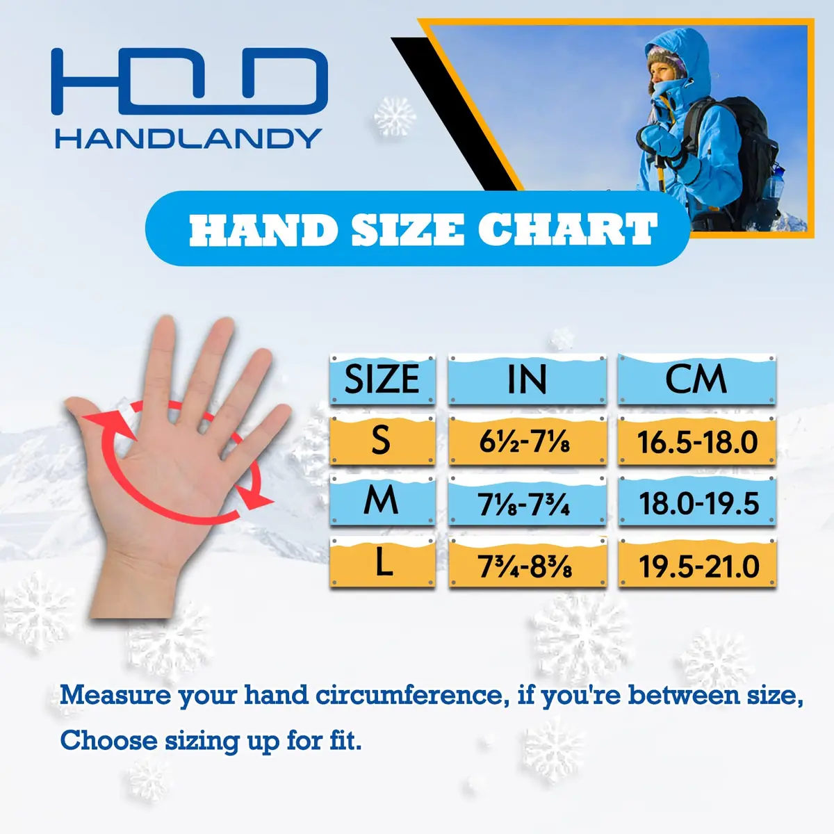 HANDLANDY Winter Work Gloves 3M Thinsulate Waterproof Insulated Gloves | Snow & Cold Weather Protection - view 7
