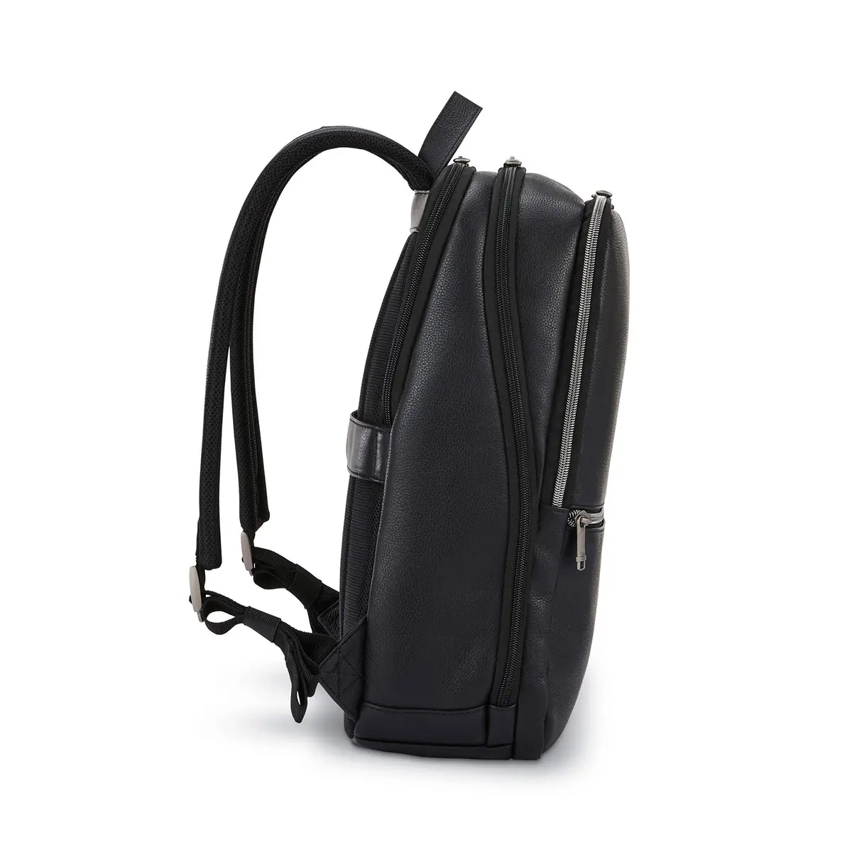Samsonite Classic Leather Slim Backpack Black | 16.1"H x 11"W x 5.5"D - view 3