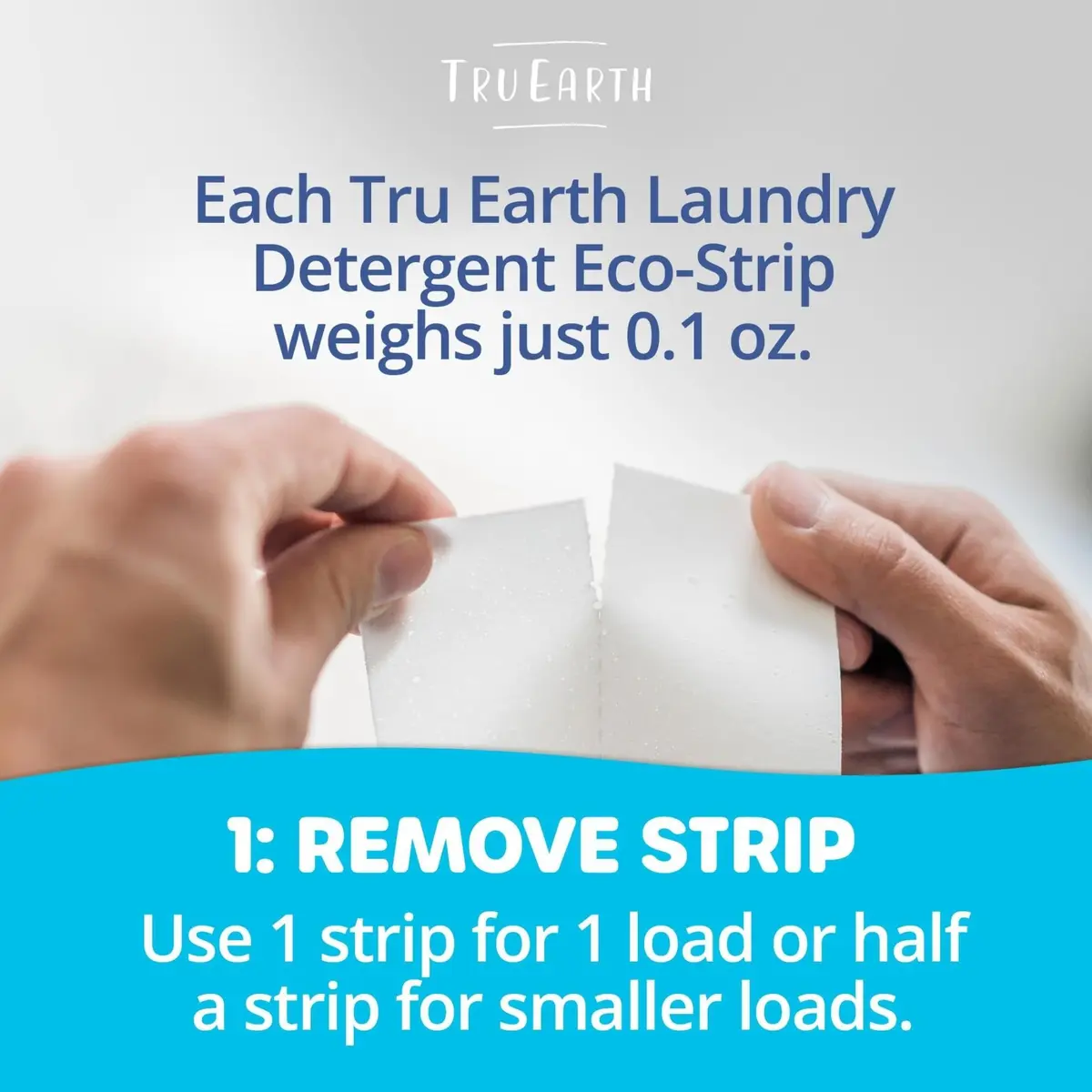 Tru Earth Dry Laundry Detergent Sheets, Fresh Linen, 64 Count | Eco-Friendly, Hypoallergenic & Compact - view 3