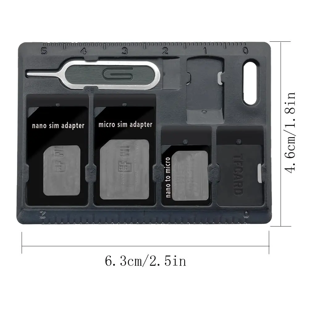 CKANDAY Black 1 Pack SIM Card Holder with Tray Eject Pin | Compact Travel-Friendly Card Storage - view 2
