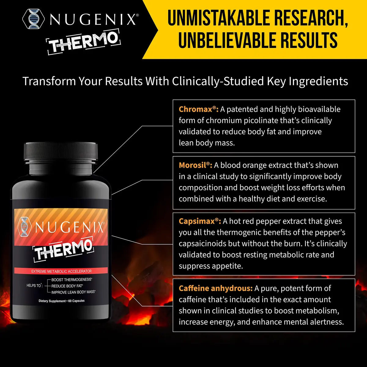 Nugenix Thermo - Thermogenic Fat Burner for Men, 60 Count | Supports Weight Loss & Metabolism - view 2