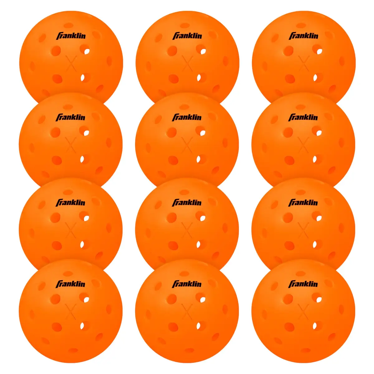 Franklin Sports X-40 Outdoor Pickleballs 74mm (2.91 inches) | USAPA Approved Tournament Balls - main product image