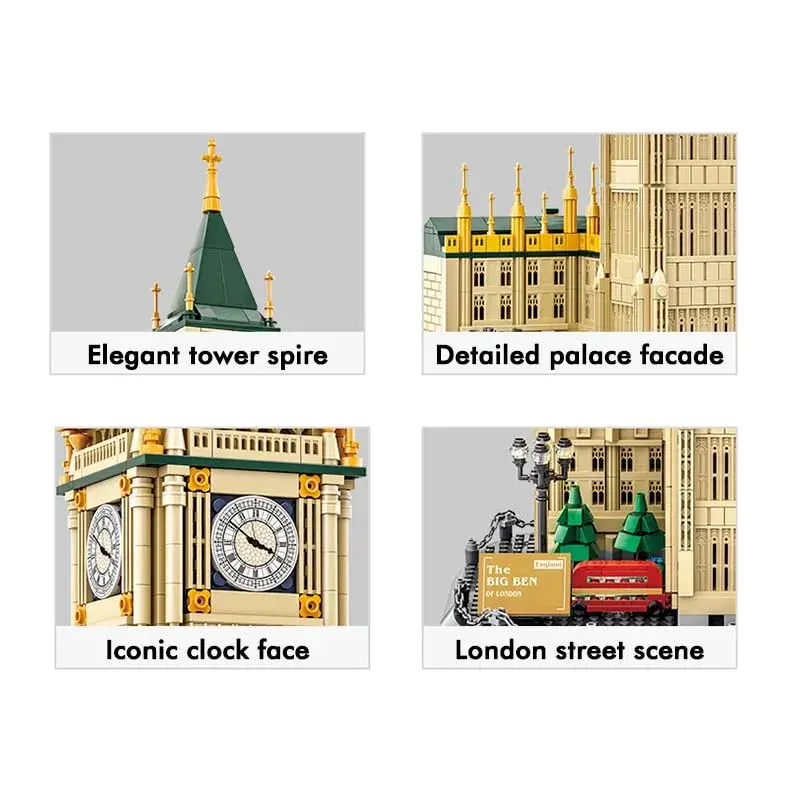 Apostrophe Games Big Ben Building Block Set 1095 Pieces | Educational Architecture Model - view 3