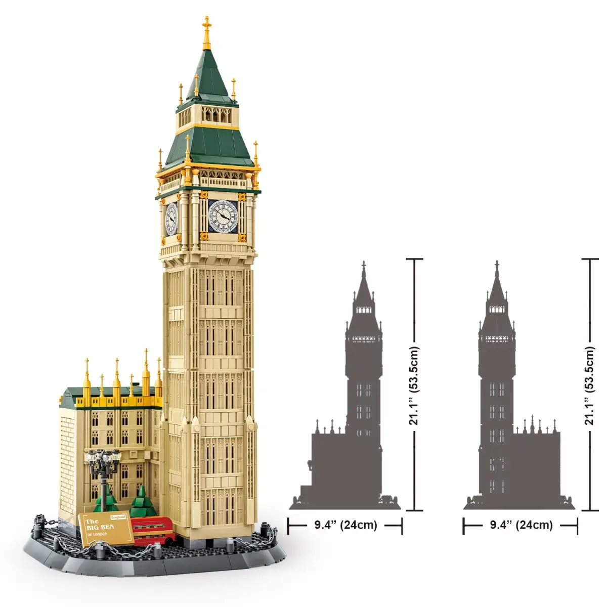 Apostrophe Games Big Ben Building Block Set 1095 Pieces | Educational Architecture Model - view 4