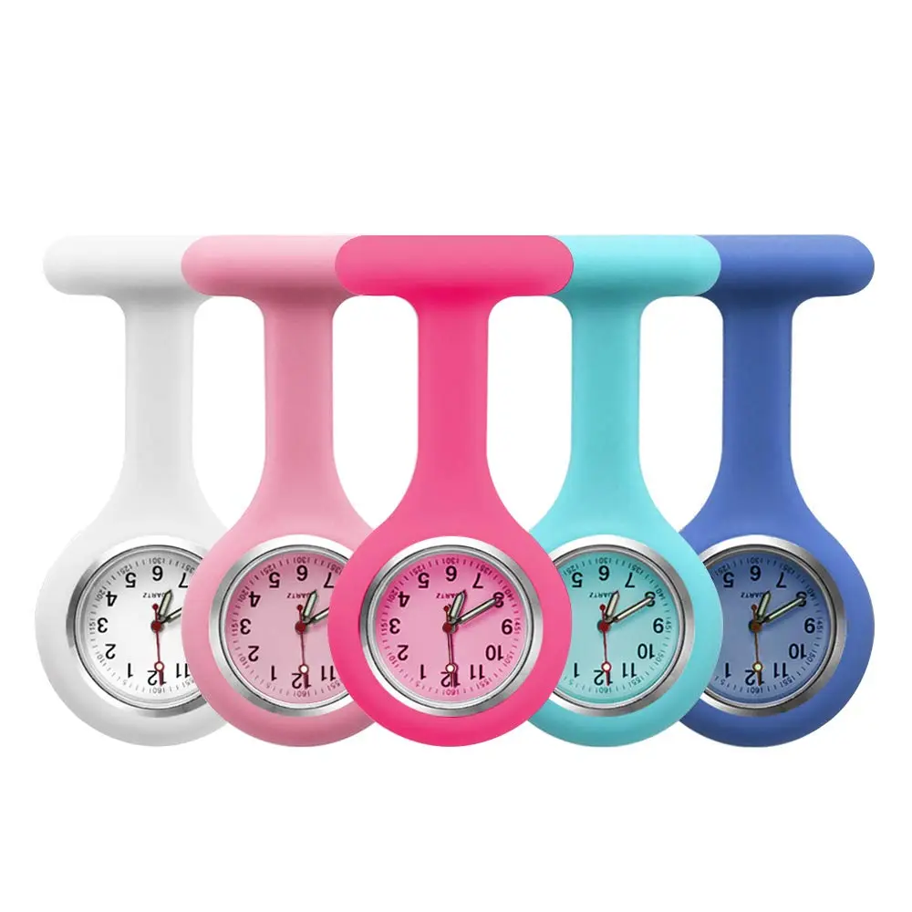 Groupcow 5pcs Silicone Nurses Watch | Digital Display, 86mm Case Diameter - main product image