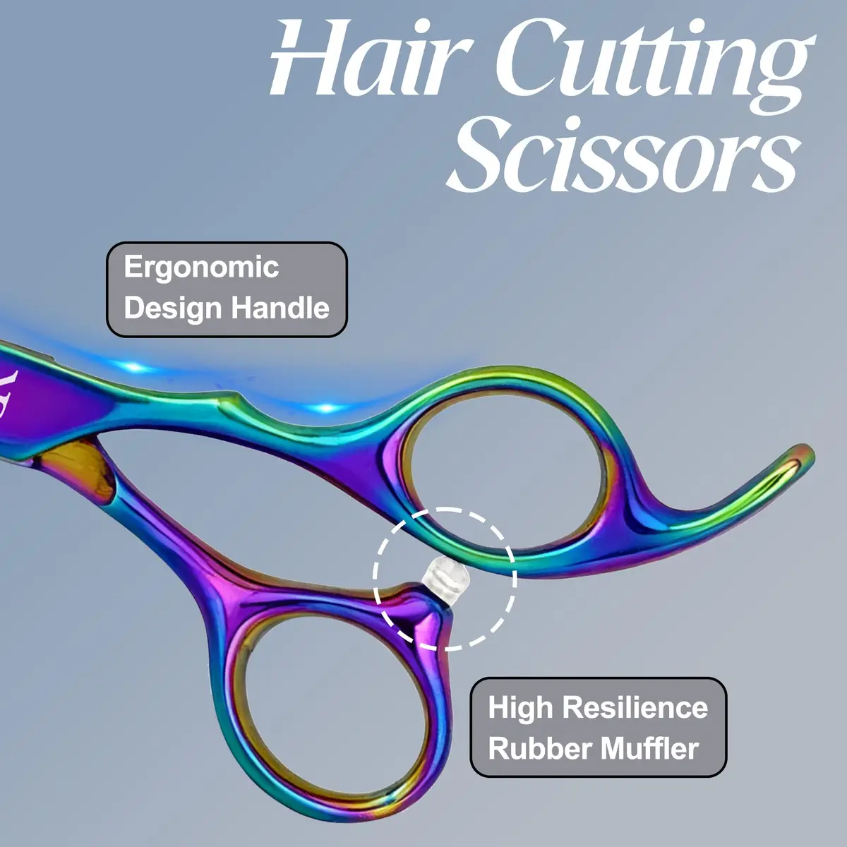 JAVENPROLIU Professional Hair Cutting Shears 6.5 Inch (16.5 cm) | Japanese 440C Steel Barber Scissors - view 4