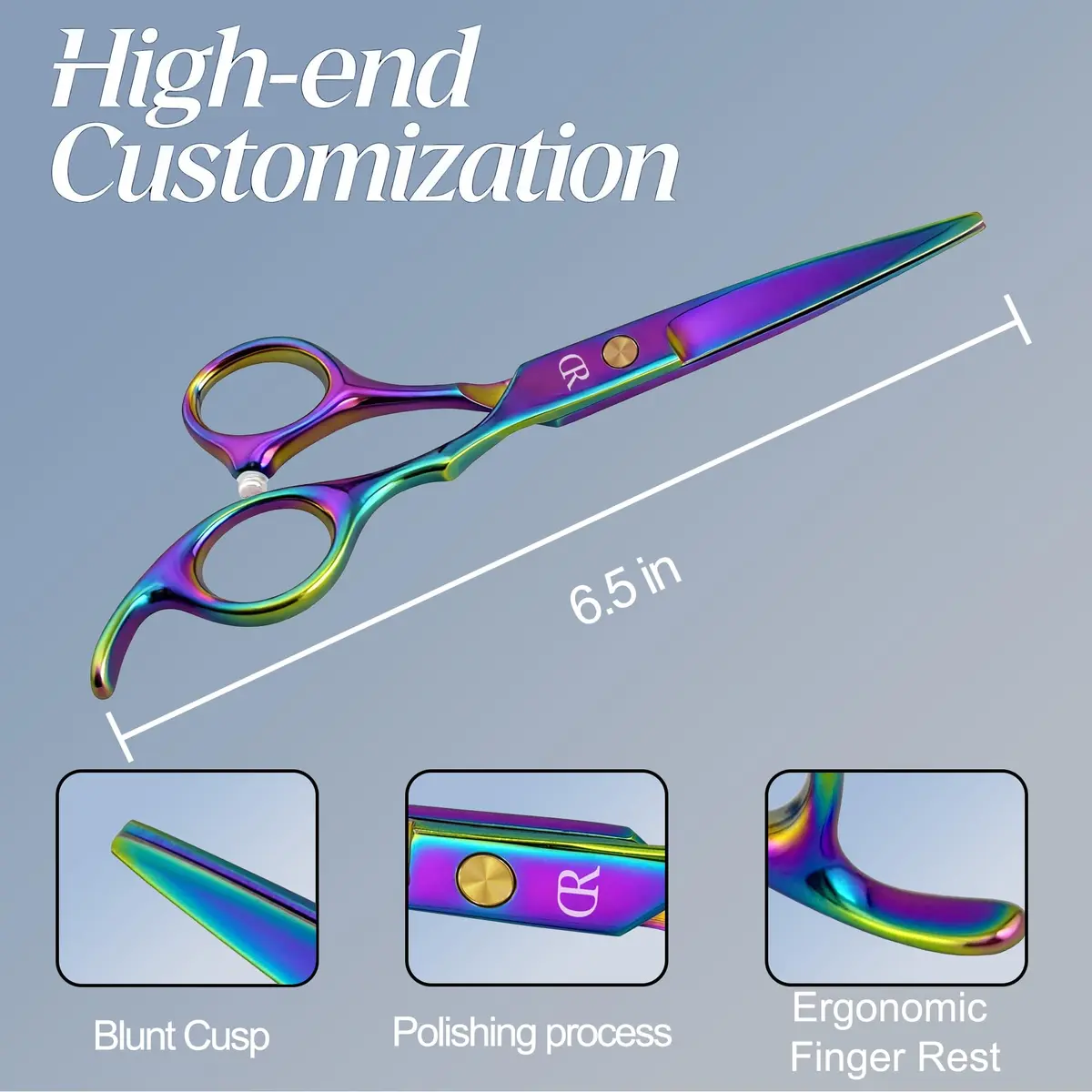JAVENPROLIU Professional Hair Cutting Shears 6.5 Inch (16.5 cm) | Japanese 440C Steel Barber Scissors - view 2