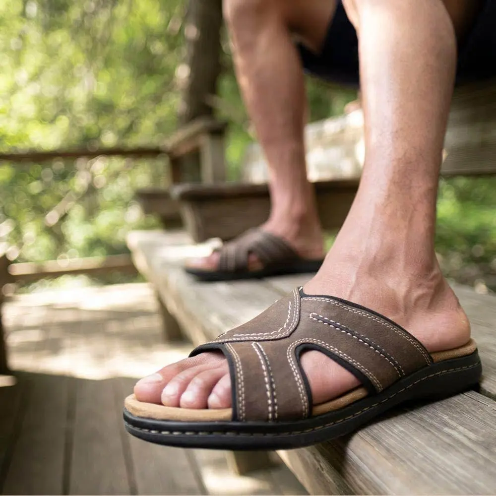 Dockers Sunland Casual Slide Sandal Shoe Rust 15 | Comfortable Men’s Slip-On Footwear - view 2