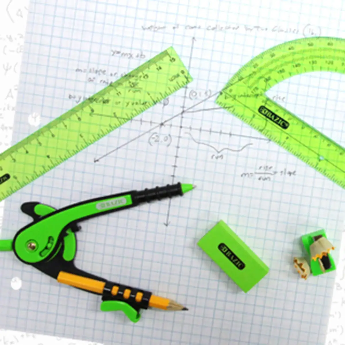 BAZIC PRODUCTS Scale-Arm Compass with #2 Wood Pencil | Geometry & Technical Drawing Tool - view 5