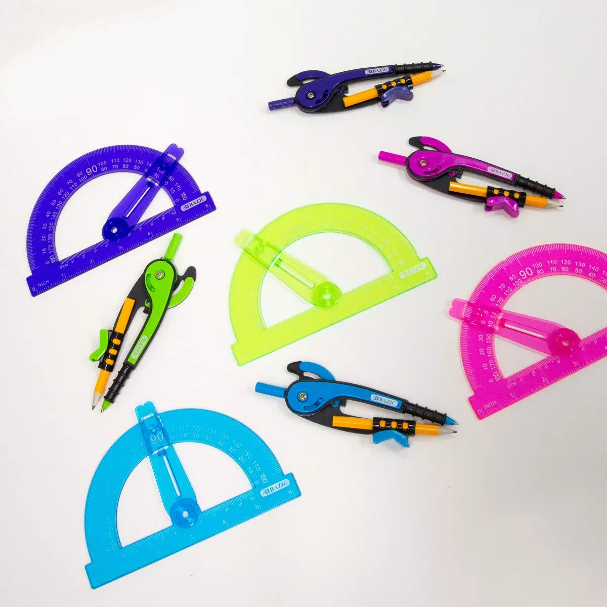 BAZIC PRODUCTS Scale-Arm Compass with #2 Wood Pencil | Geometry & Technical Drawing Tool - view 6